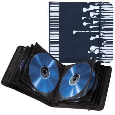 24er CD-/DVD-/Blu-ray-Tasche Up to Fashion Dunkelblau