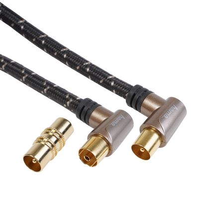 Antennen-Kabel 1,5m 110dB Filter vergoldet Braun