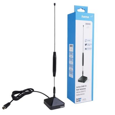DVB-T2 Stabantenne Performance 25 Aktiv Schwarz