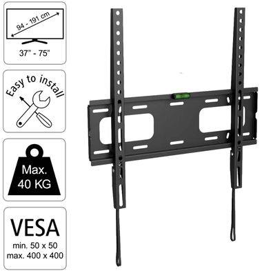 FlashStar TV Wandhalterung FIX bis 75" Schwarz
