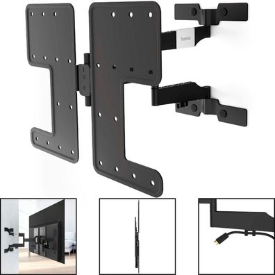 TV Wandhalterung Fullmotion OLED Flach bis 65" Schwarz