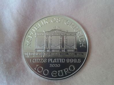 100 euro 2020 Philharmoniker 2020 1 Unze Platin 9995er Platin 31,1g Platin 9995er