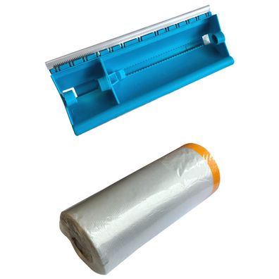 0,28 EUR/qm Malerfolie mit Krepp auf Rolle 180CM x 20M zum Abkleben mit Spender