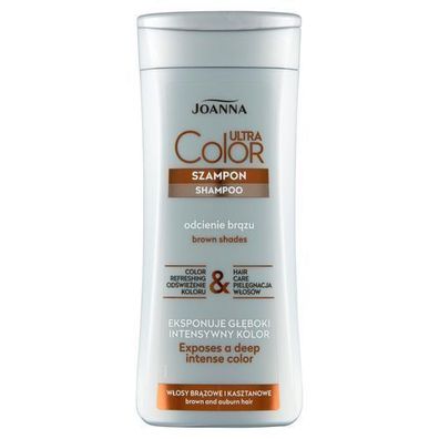 Joanna Ultra Color Shampoo fuer braune und kastanienbraune Toene, 200 ml