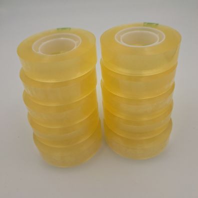 Klebefilm / Klebeband PP transparent 15mm x 33m low noise mit 26mm Plastikkern