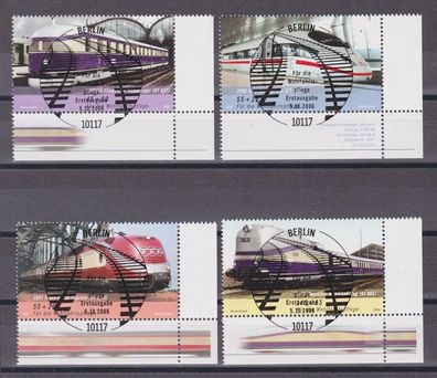BRD 2006 gestempelt ESST Ecke unten rechts MiNr. 2560-2563 Eisenbahnen in Deutschland