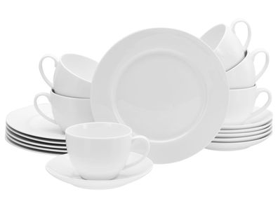 Creatable Kaffeeset Fleur Royal weiß 18teilig