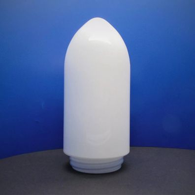 Ersatzglas Gewindeglas Opalglas weiß glänzend Ø100mm, Höhe 225mm, Gew. 84,5 mm