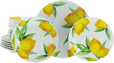Luna Limoncello 18tlg Geschirr Tafelservice aus Porzellan Creatable 21851