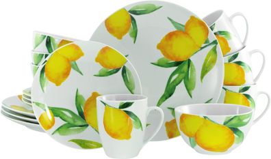 Luna Limoncello 16tlg Geschirr Kaffeeservice aus Porzellan Creatable 21849