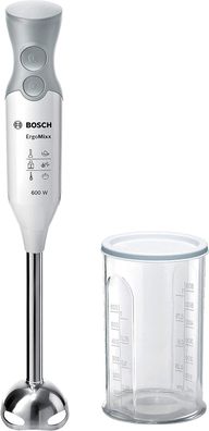 Bosch Stabmixer ErgoMixx MSM66110, Edelstahl-Mixfuß, Mix- und Messbecher, 2 Geschw