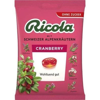 Ricola Cranberry Kräuterbonbon zuckerfrei 75 g