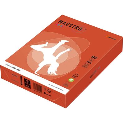 Maestro Kopierpapier color A4 9417-ZR09A80S ziegelrot 500Bl