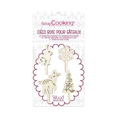 Cake Topper - Holz - Wald Set