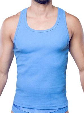Supawear Ribbed Singlet Tank Top Marina