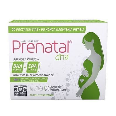 Prenatal DHA Omega-3-Kapseln: DHA + EPA fuer Schwangerschaft und Stillzeit, 30 St
