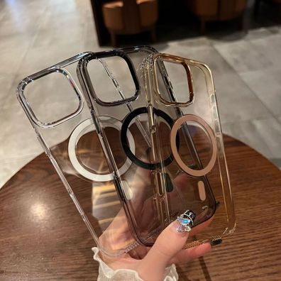 Transparentes MagSafe Handyhülle-Stoßfest und Kratzfest iPhone 11-16 und Pro/Promax