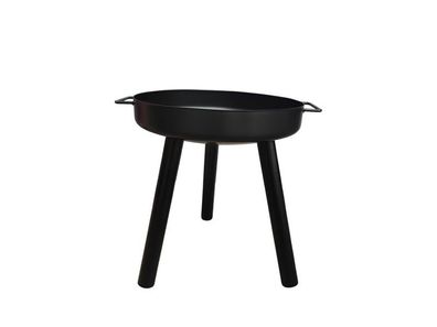 Feuerschale höhenverstellbar, Feuerstelle aus Stahl Ø57cm schwarz