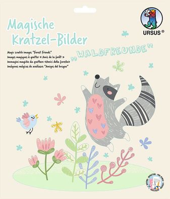 Magische Kratzelbilder Waldfreunde, 4er Set