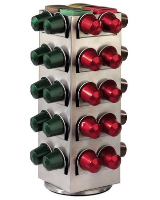 Kapselständer Terrazzo Silber für 80x Nespresso Kapseln