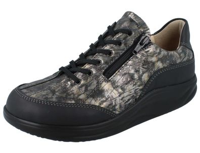 FINN Comfort Finnamic Otaru Damen Halbschuhe schwarz bronze Nubukleder