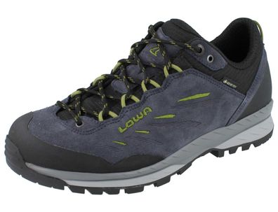 LOWA Delago GTX Mid Herren Trekkingschuhel Outdoor Wanderschuhe blau navy farn