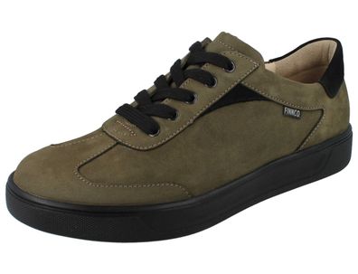 FINN Comfort FINNCO Interlagos Damen Halbschuhe Sneaker olivegrün Nubukleder