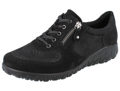 Waldläufer Orthotritt Havy Damen Schnürschuhe Halbschuhe Sneaker schwarz
