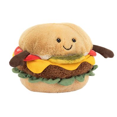 NEU JellyCat Amuseables Burger Soft Toy gefulltes Futte 15cm