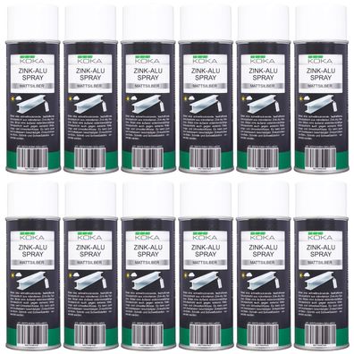 12x Zink-Alu Spray Silber Matt