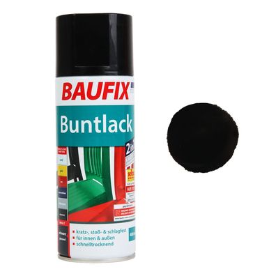 Buntlack Spray-Dose Schwarz glänzend