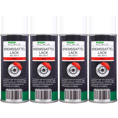 4x Bremssattellack Spray Rot