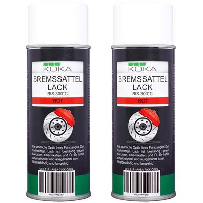 2x Bremssattellack Spray Rot
