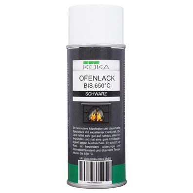 Ofenlack Spray Schwarz Matt 400ml