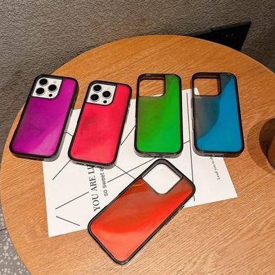 Leuchtende Liquid-Sand Handyhülle für iPhone 13-16 Pro/Pro Max