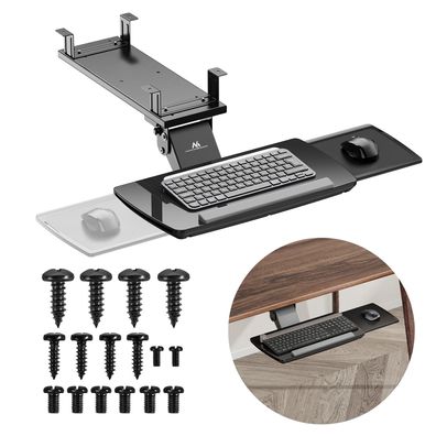 Maclean MC-156 Tastaturhalterung Untertisch-Tastaturablage schwarz
