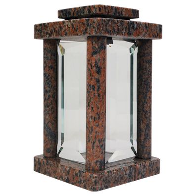 Grablampe viereckig gerundet Granit Gneis