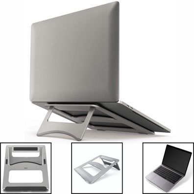 Notebook Stand Aluminium Silber bis 15,6"