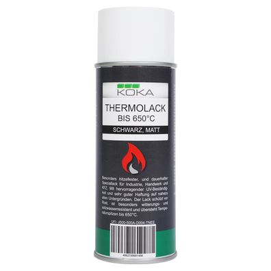 Thermolack schwarz matt bis 650 Grad Celsius