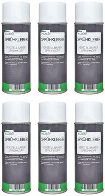 6x Sprühkleber mit verstellbarem Sprühkopf