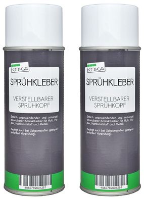 2x Sprühkleber mit verstellbarem Sprühkopf