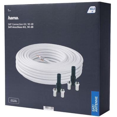 SAT-Anschlusskit Digital 40m 90dB 4x F-Stecker 2x Wetterhülle