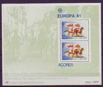 Portugal-Azoren 1981 postfrisch MiNr. Block 2 Europa CEPT Folklore