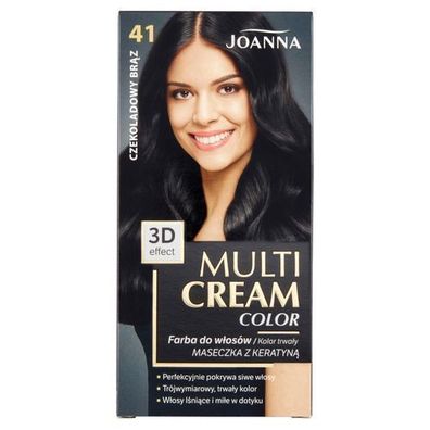 Joanna Profi Haarfarbe Schokoladenbraun 41 - Perfekte Farbcreme mit Multi-Cream