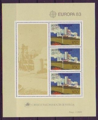 Portugal-Azoren 1983 postfrisch MiNr. Block 4 Europa CEPT Geothermisches Kraftwerk