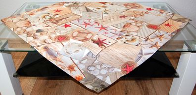 Tischdecke Mitteldecke Baumwolle Maritim Tischwäsche Rot Sommer Nautisch Hossner