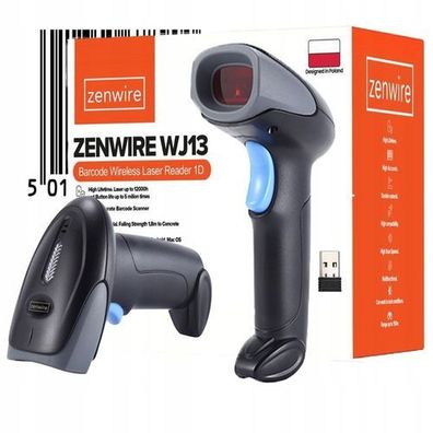 EAN-Strichcode-Scanner USB Wireless 1D Handheld Zenwire WJ13