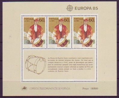 Portugal-Azoren 1985 postfrisch MiNr. Block 6 Europa CEPT Europäisches Jahr der Musik