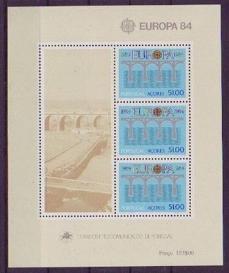 Portugal-Azoren 1984 postfrisch MiNr. Block 5 Europa Post- und Fernmeldewesen