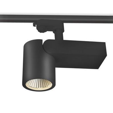 Schienenstrahler Lampe NT5 28W 15° 3000K Schwarz Komponenten 3-Phasen-Schienen-Set